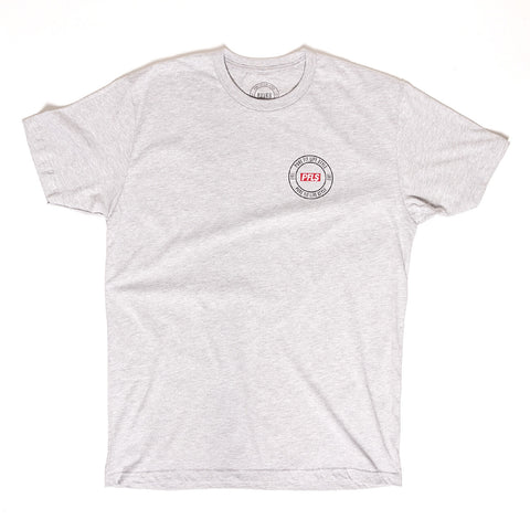 PFLS CREST LOGO TEE - HEATHER GREY